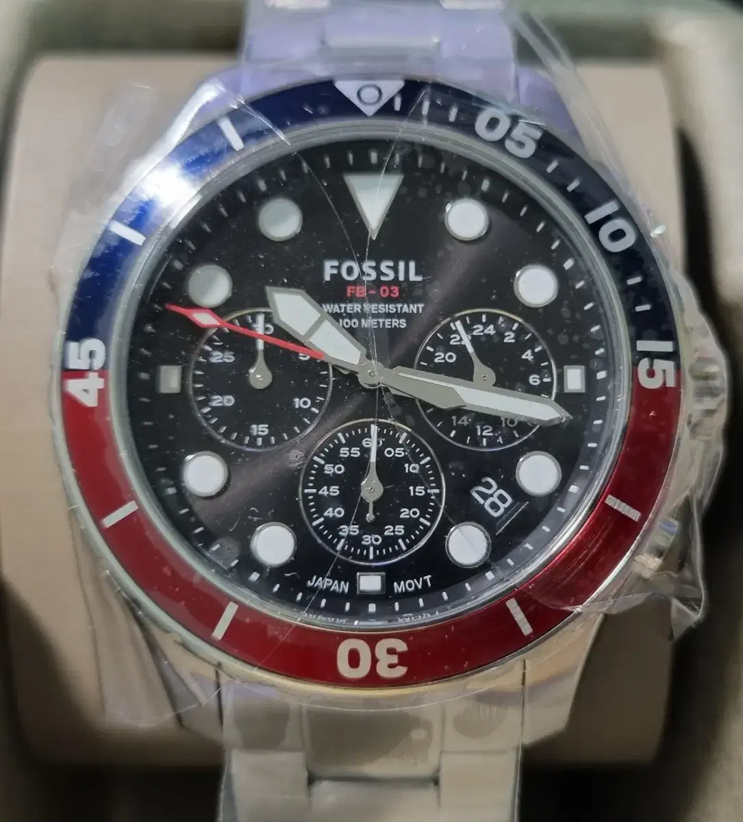 [FOSSIL] 파슬 크로노그래프 시계 펩시 (새상품)