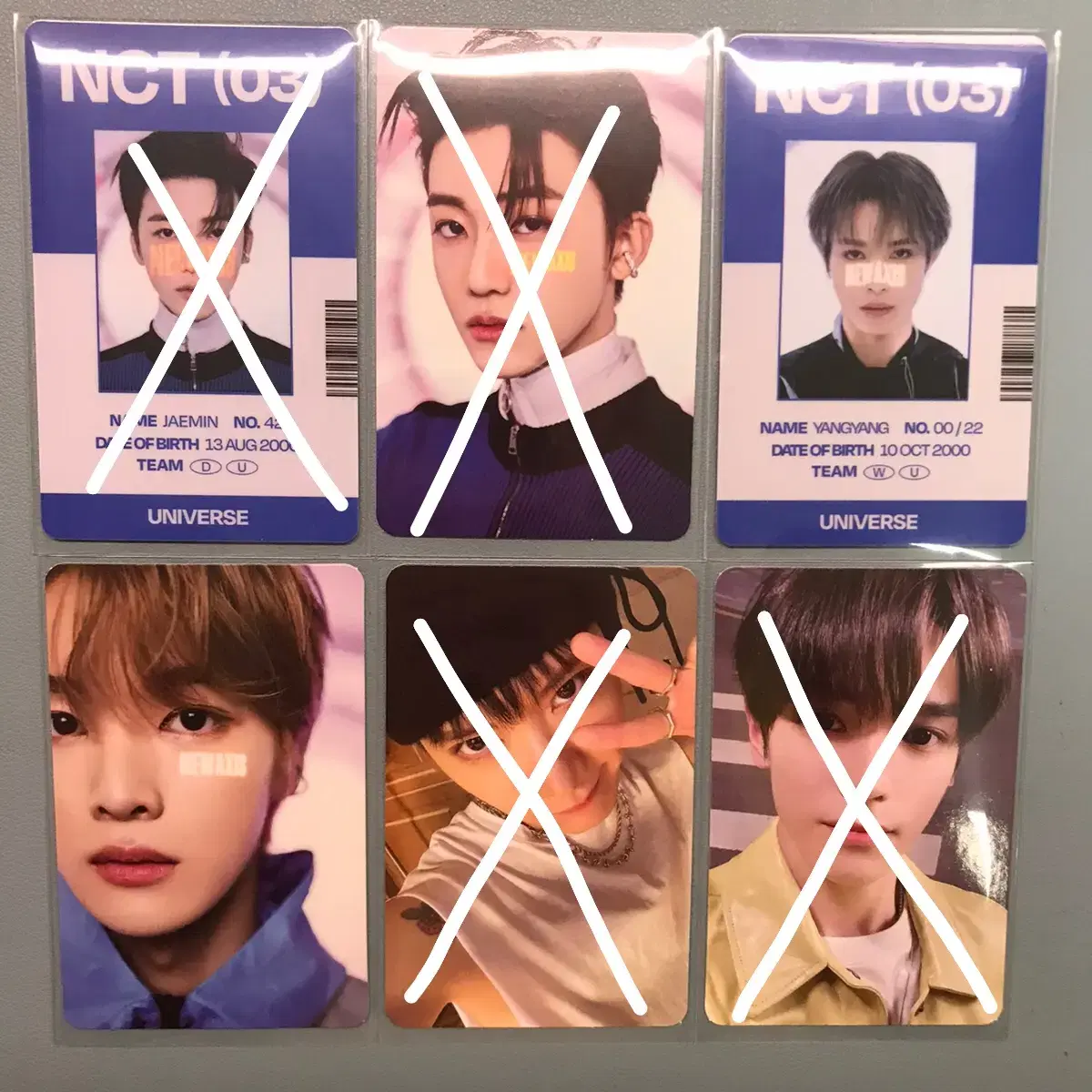 universe random pack id card confo selpo haechan exchange wts sungchan yangyang