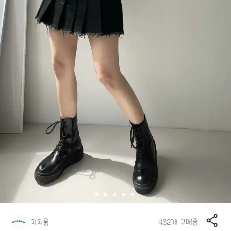 (XL)블랙 데님 플리츠 치마바지