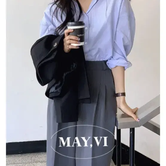 언더비 mayvi oer stripe shirts