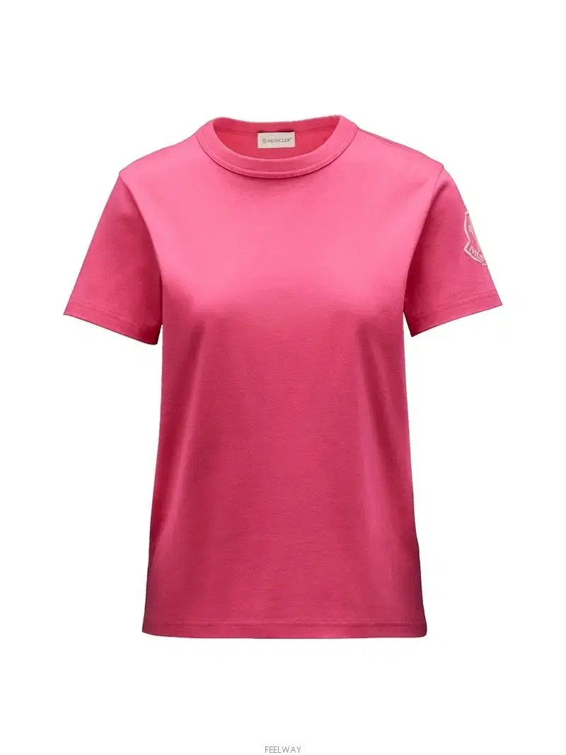 Sale! In Store Try On! Genuine New Moncler Logo Short Sleeve T-Shirt Pink