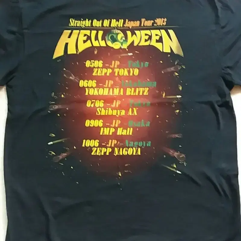 helloween 헬로윈 티셔츠 포스터 공연 티켓