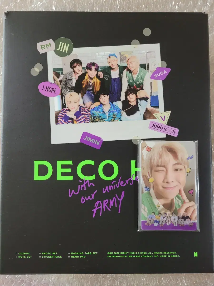 BTS Deco Kit Random photocard except full set bts