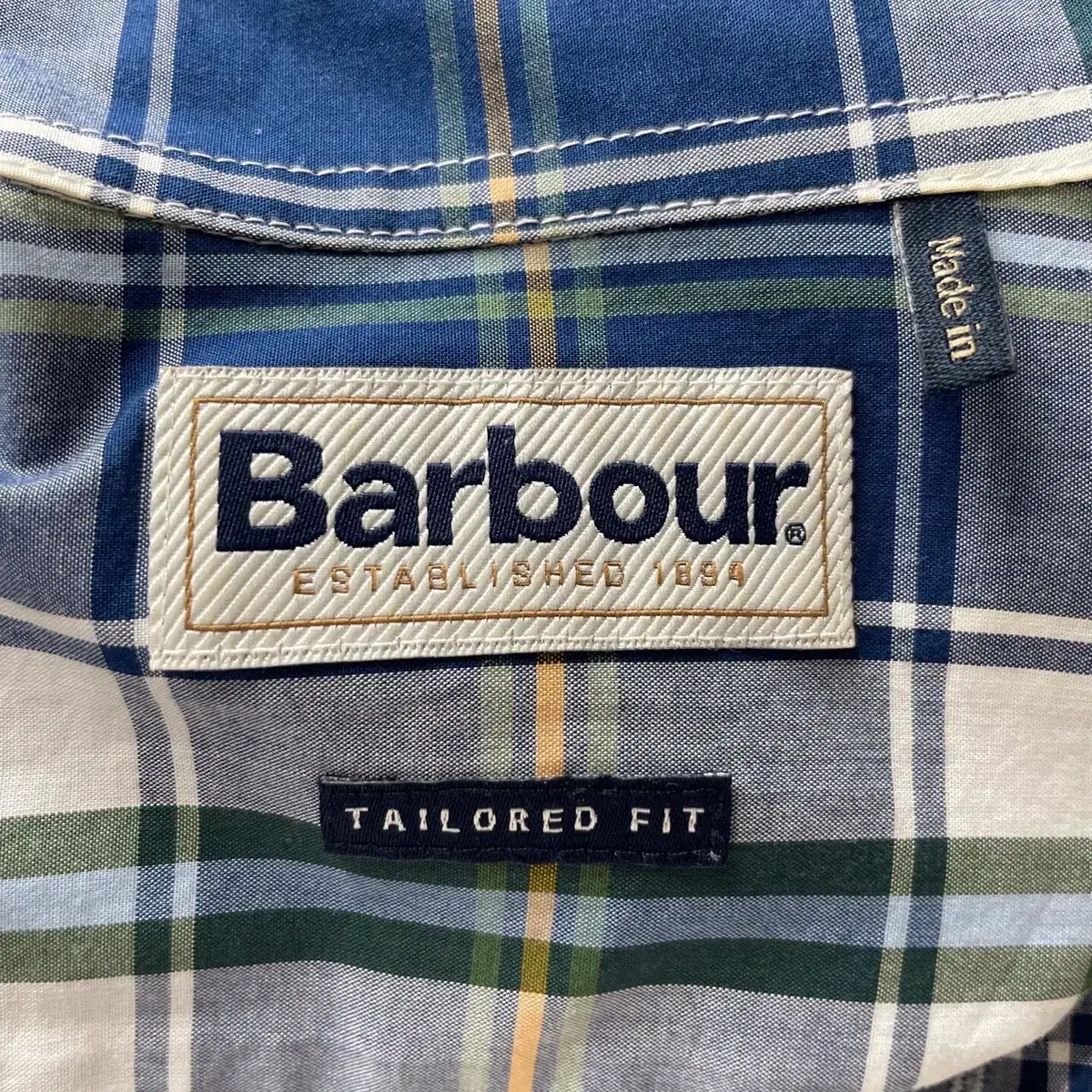 프롬브이 BARBOUR 바버 체크셔츠 (M)