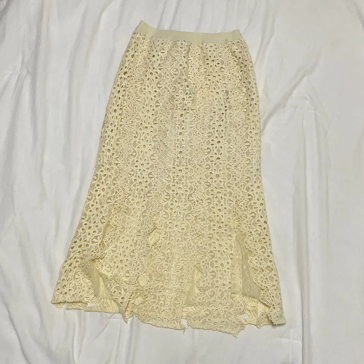 Vintage ) flower lace inverted skirt