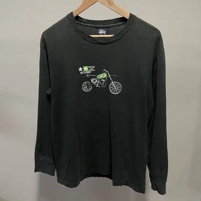 90s Stussy 스투시 올드스쿨 sx250 프린팅 긴팔 쭉티 티셔츠