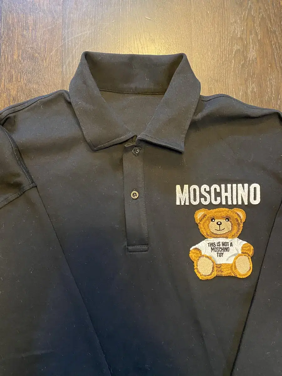 오늘만!)Moschino 모스키노 테디베어 블랙 폴로 드레스 36