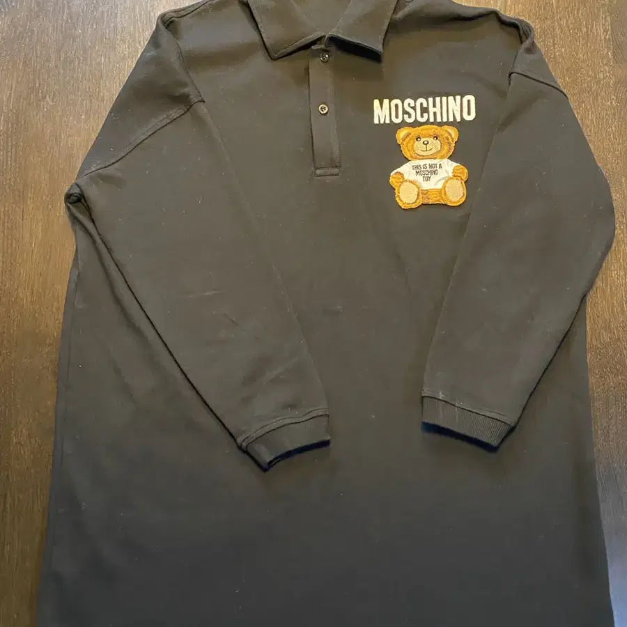 오늘만!)Moschino 모스키노 테디베어 블랙 폴로 드레스 36