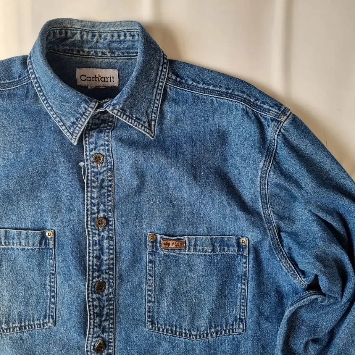 M 칼하트 데님 청 셔츠 . Carhartt Denim Shirt