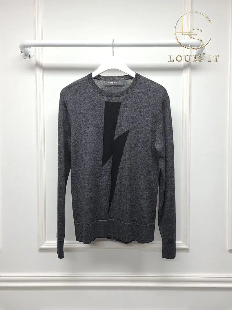 [XS] Nilvarette Charcoal Black Big Thunder Round Knit