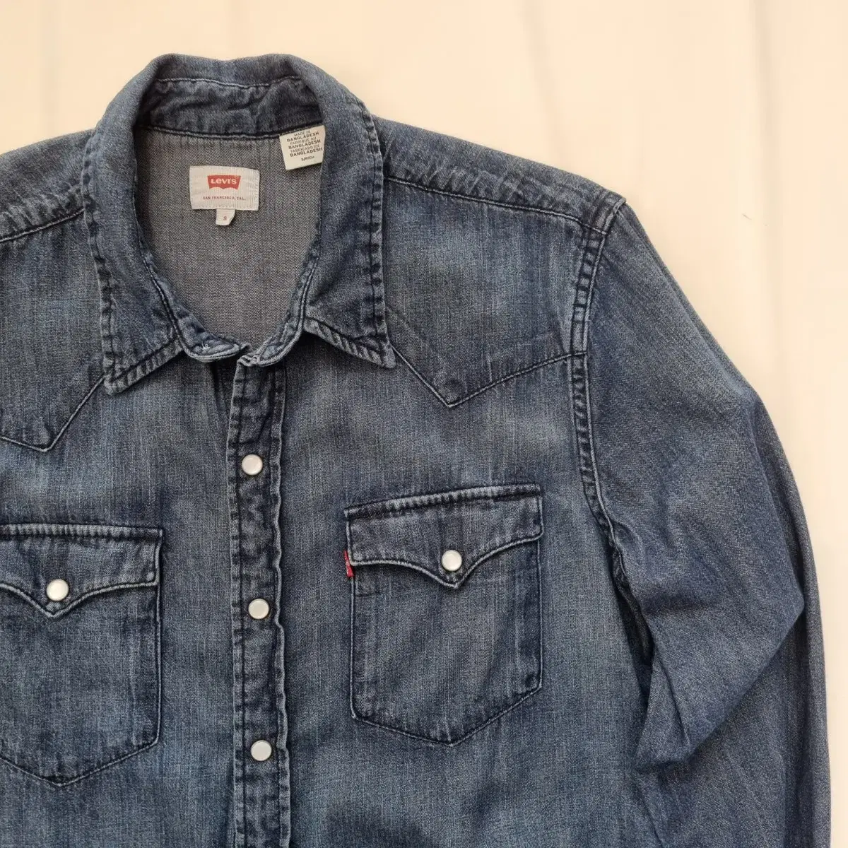 S 리바이스 데님셔츠 청셔츠 . Levi's denim Shirt