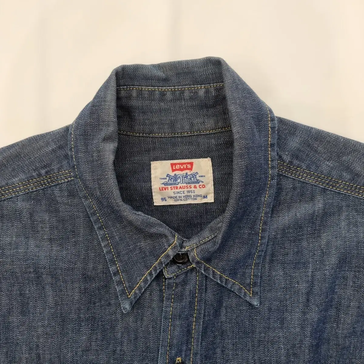 M 리바이스 진청 데님셔츠 청셔츠 .  Levi's Denim Shirt