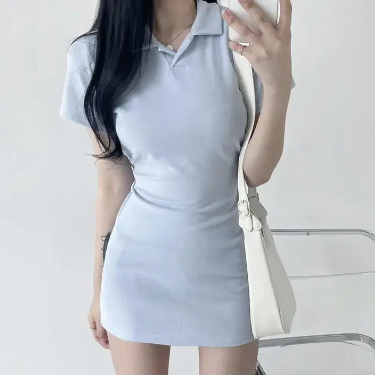 새상품)카라 원피스