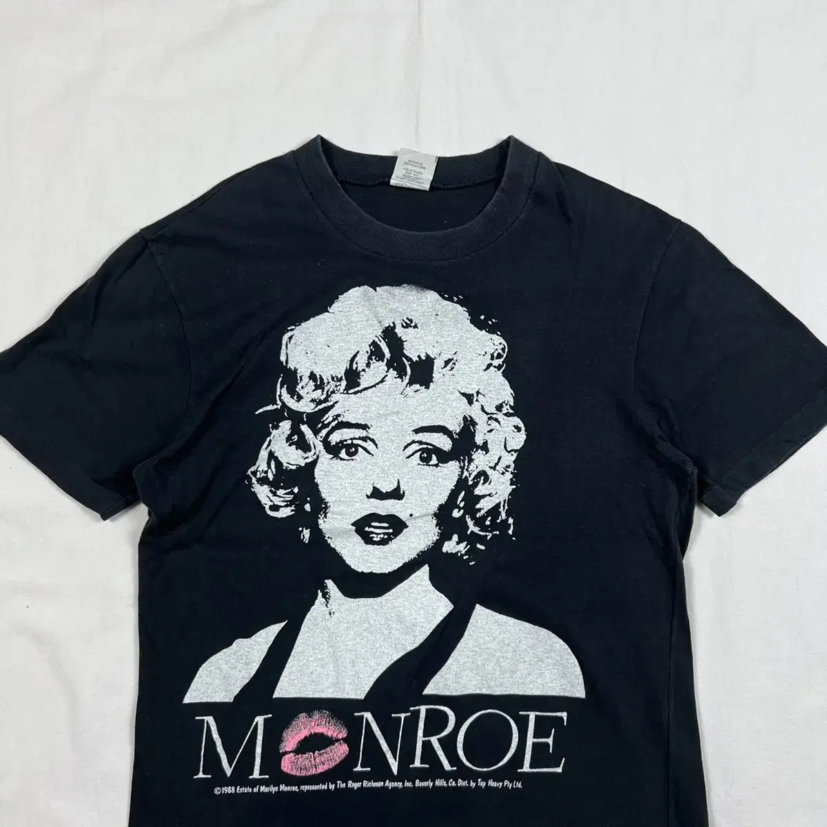 80s 88년도 마릴린먼로 monroe 프린트 반팔티셔츠