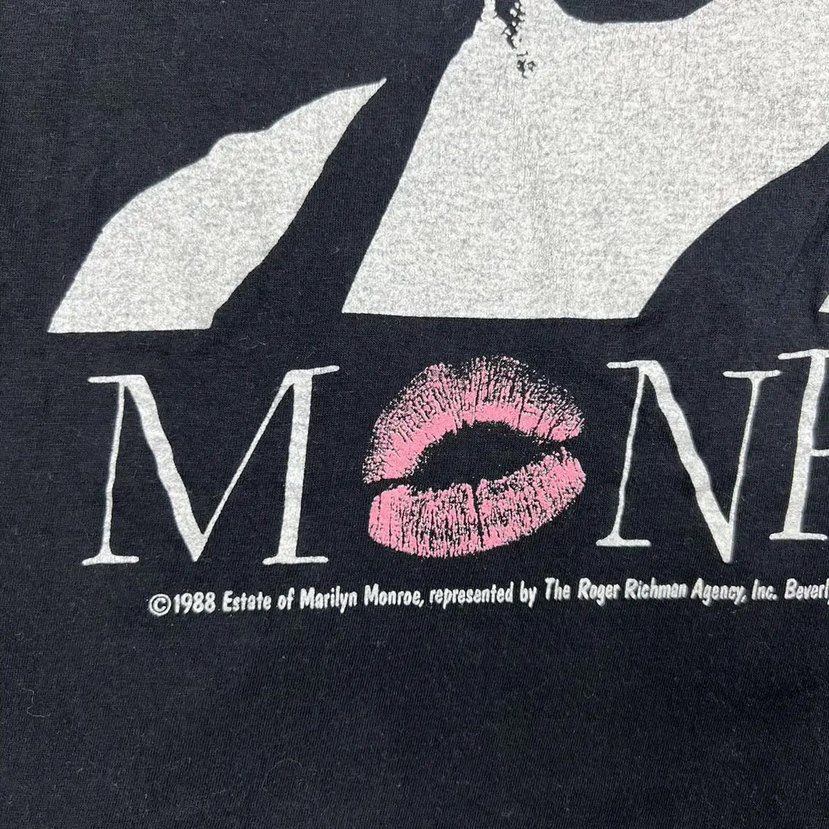 80s 88년도 마릴린먼로 monroe 프린트 반팔티셔츠