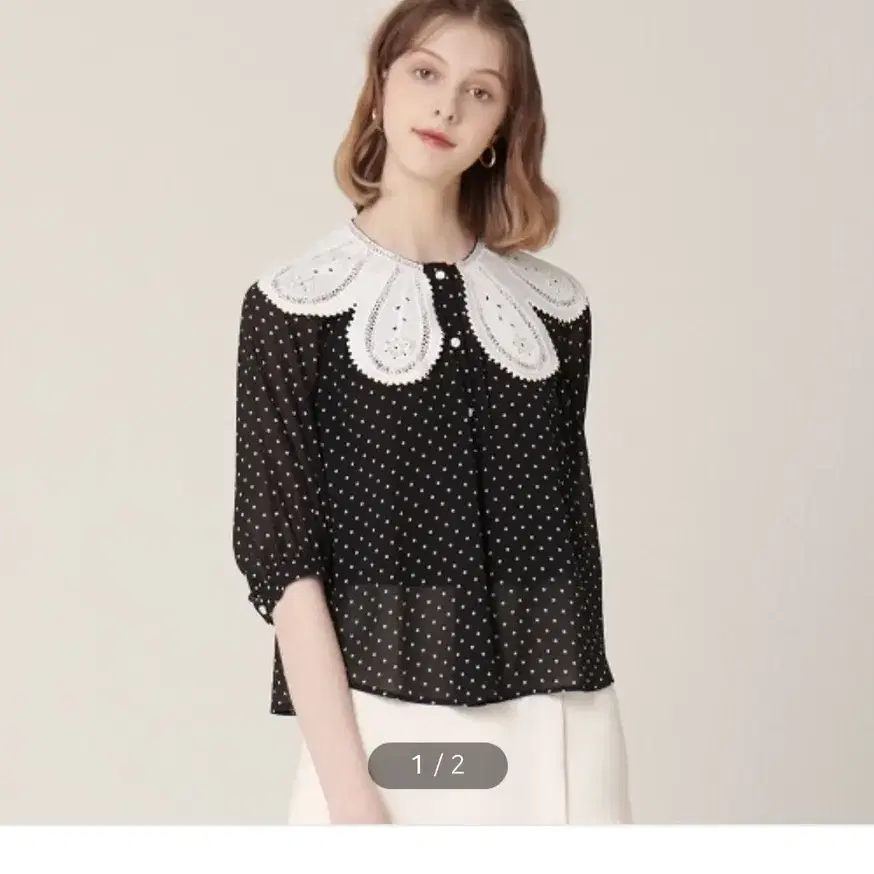 새상품)ZARA 카라 리본 블라우스