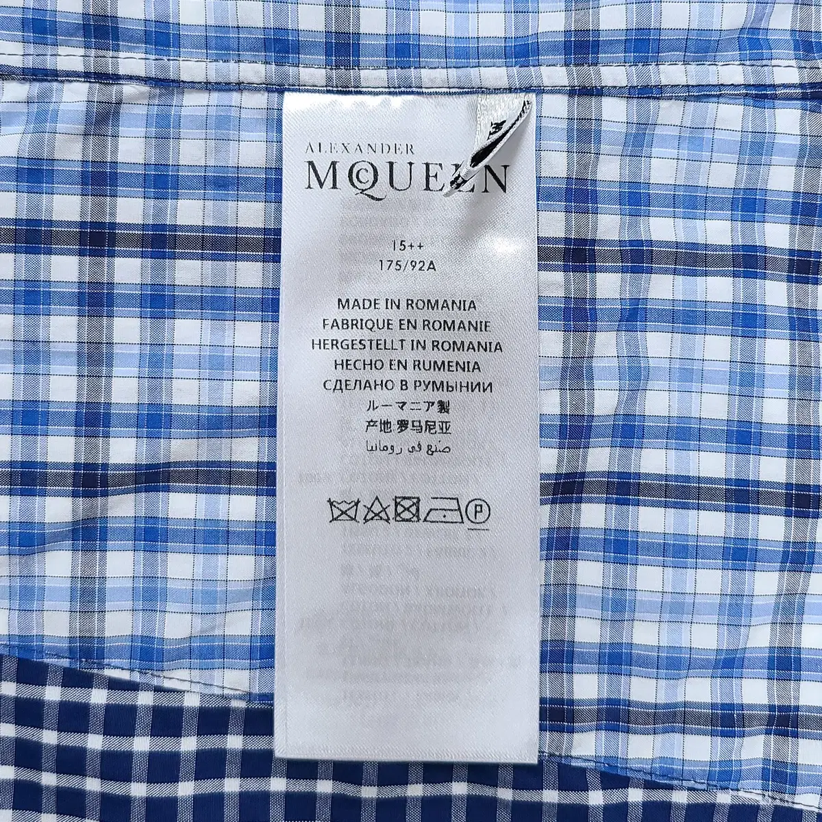 알렉산더 맥퀸 체크 셔츠 남방 ALEXANDER MCQUEEN 니들스