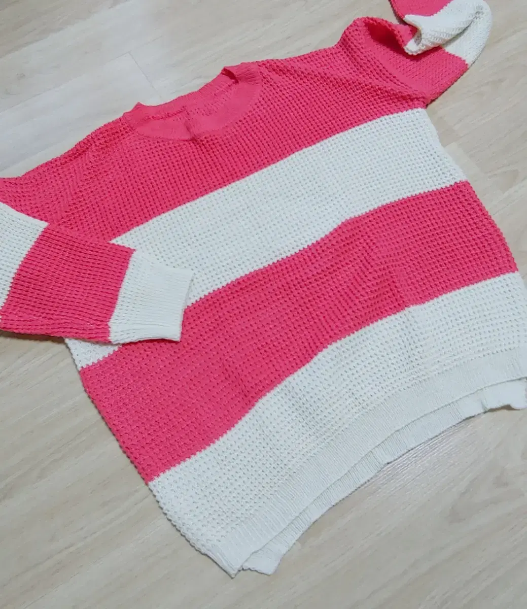 Pink striped knit 