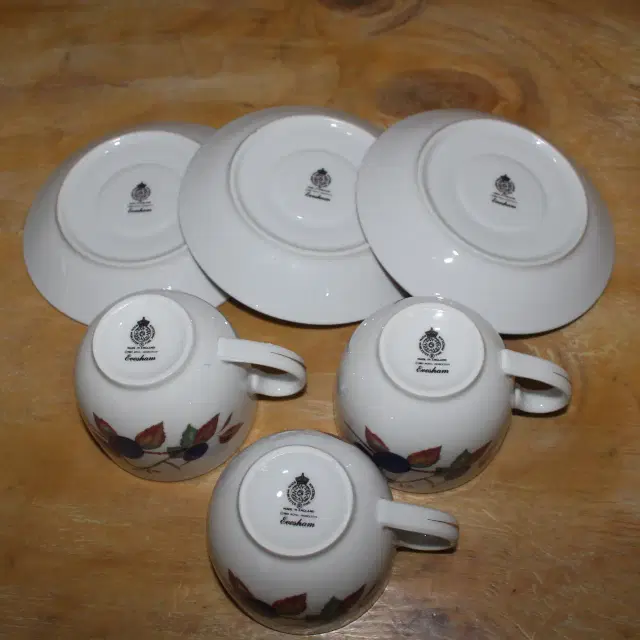 영국 Royal worcester 찻잔 셋트 (3인) 로얄우스터