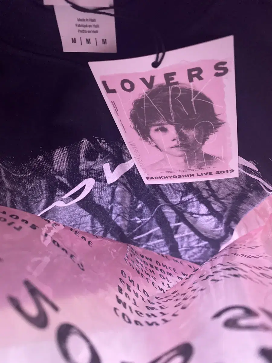 박효신 LOVERS 반팔티 블랙 M사이즈