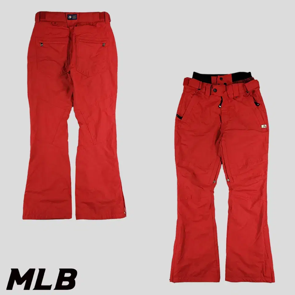 MLB M LB Red Steel Logo Open Hem Bootcut Snowboarding Skiwear Padded Pad