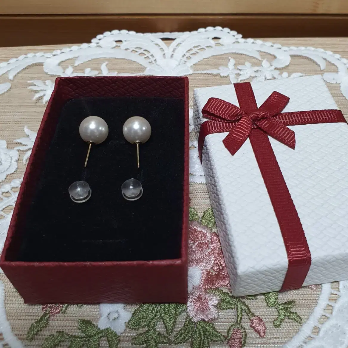 14k 10mm 정품 스와로브스키 진주 귀걸이 새제품