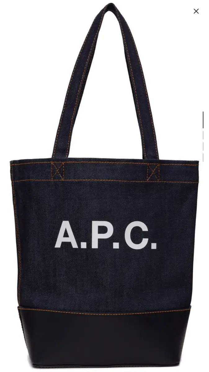 아페쎄 A.P.C. / Axel bag 소가죽 배색 데님 토트백