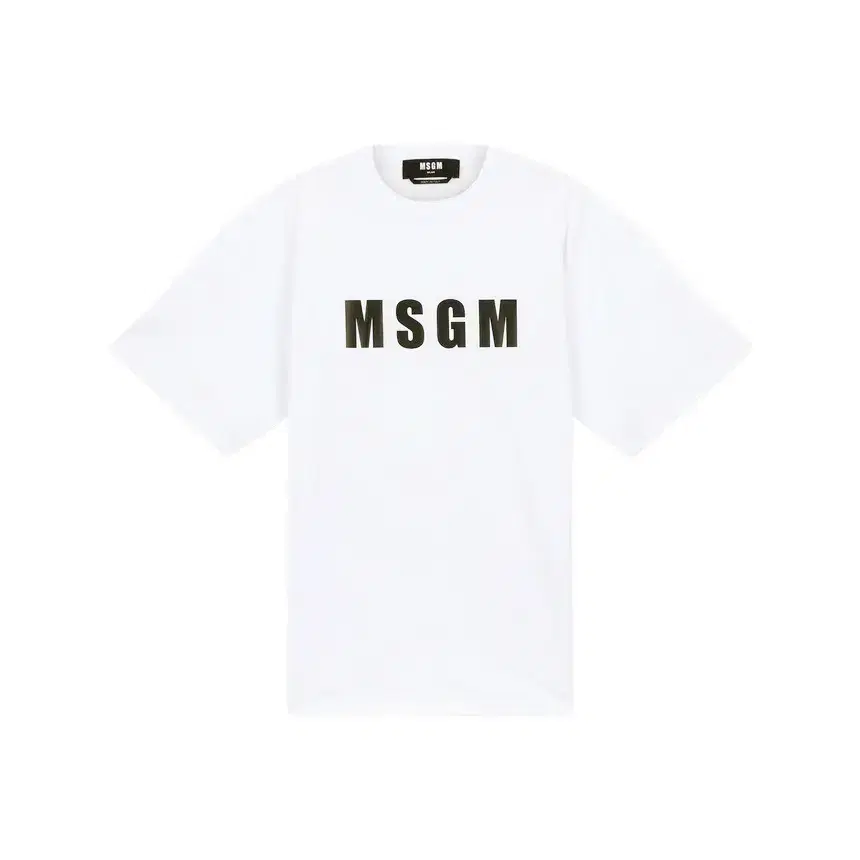 명품편집샵 MSGM 로고 반팔티 3240MM94 화이트