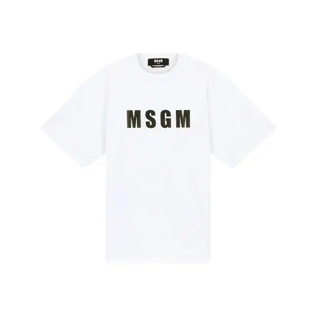 명품편집샵 MSGM 로고 반팔티 3240MM94 화이트