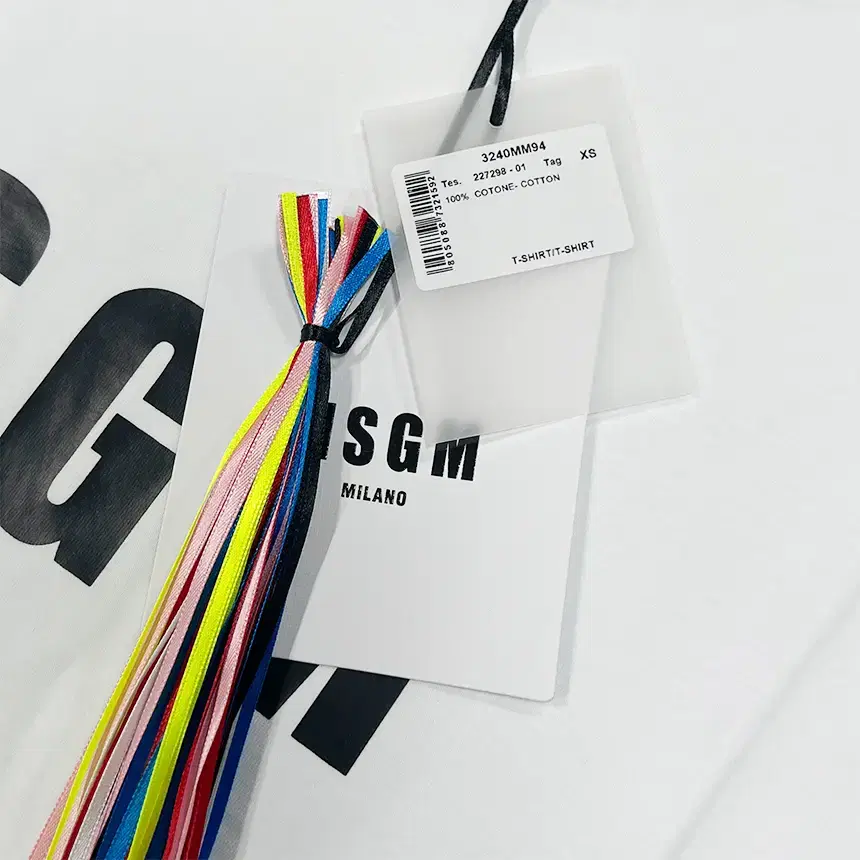 명품편집샵 MSGM 로고 반팔티 3240MM94 화이트