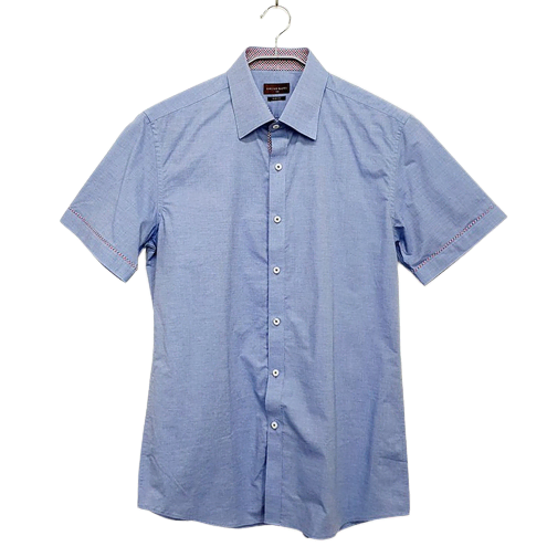 Brunovapi Men's Slim Fit Short Sleeve ShirtSouthern Sky Blue (HU2896)