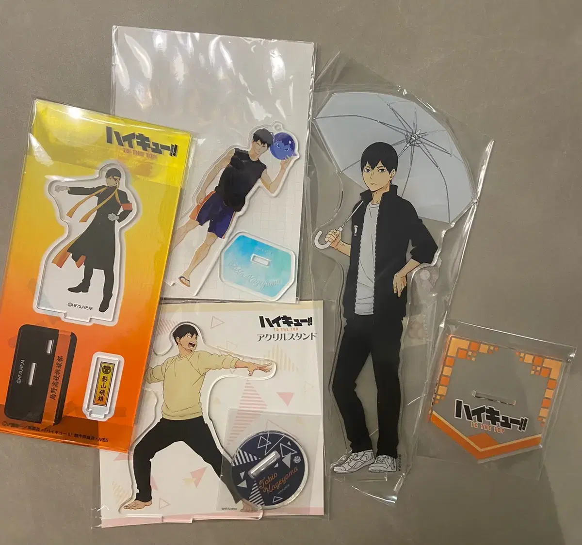 Haikyuu Kageyama acrylic camping, umbrella, lifeguard, lee yeoreum