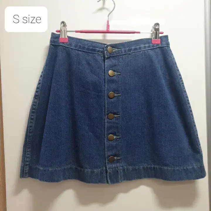 Button Skirt Skirt Jeans Skirt A-line Miniskirt S SIZE