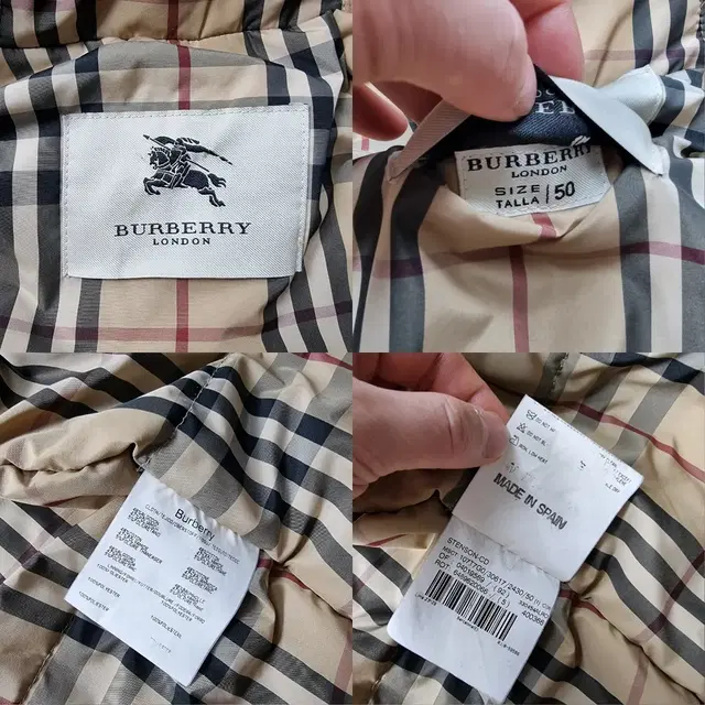 (L) 버버리패딩 버버리자켓 burberry 버버리숏패딩 버버리체크자켓