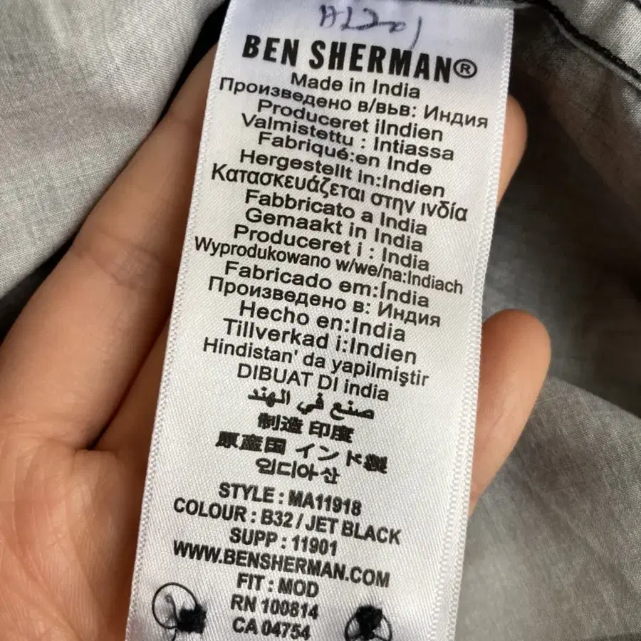 벤셔먼 BEN SHERMAN 남자셔츠