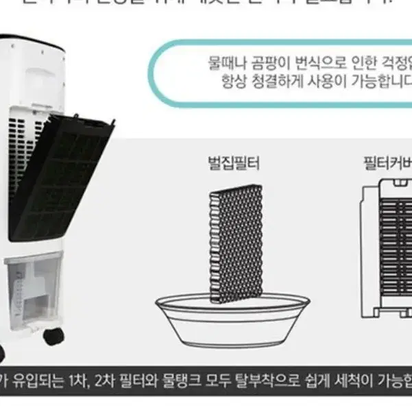 파워냉풍 리모콘 냉풍기 기화냉각방식 3단계 풍량 회전형 가정용 소형 