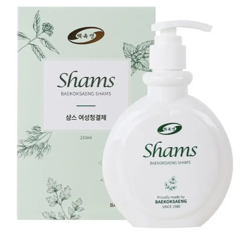 백옥생 샴스 여성청결제 210ml 1+1 한방성분 약산성  피부보호냄새완