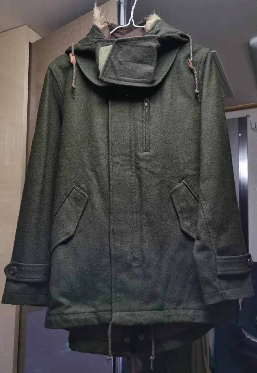 [BEAMS] Fishtail Wool Jacket S Khaki