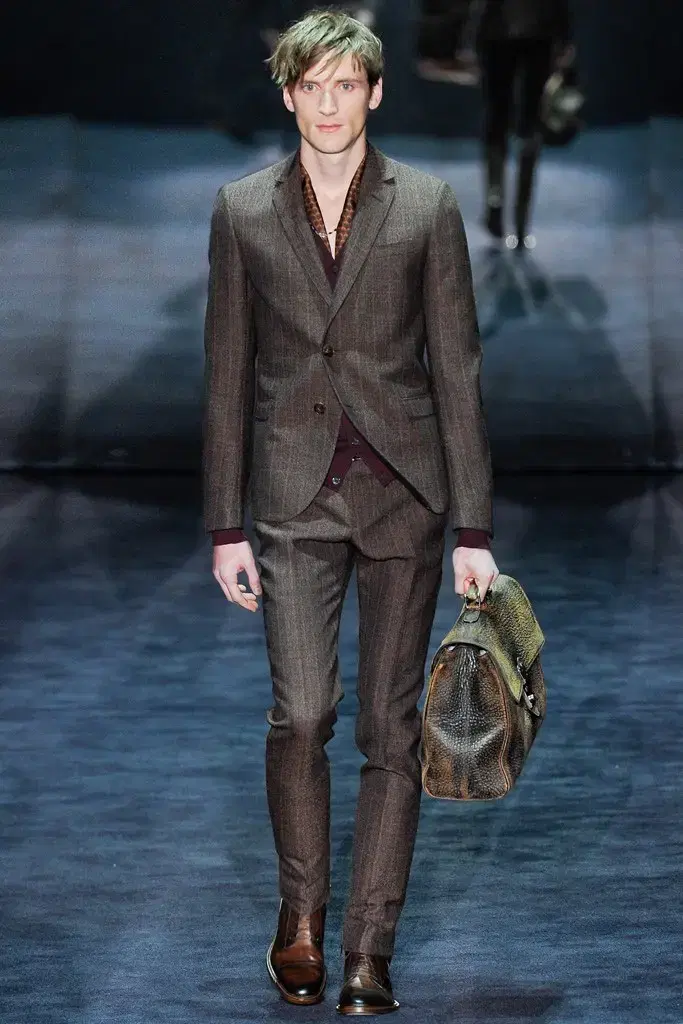 Gucci runway bloo wool suit