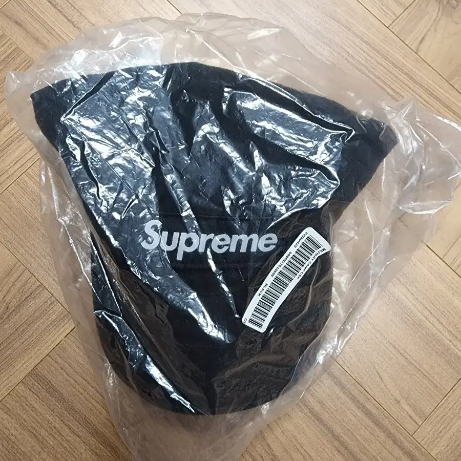 [정품] Supreme 블랙 로고 캡