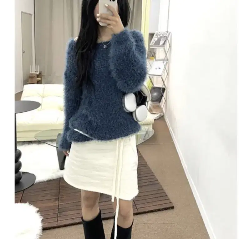 샤케 fluffy cocoon soft knit