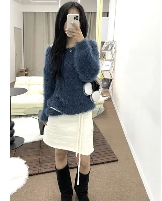 샤케 fluffy cocoon soft knit