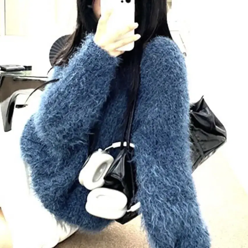 샤케 fluffy cocoon soft knit