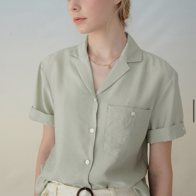 몬츠 open collar shirts(olive) 판매해요!