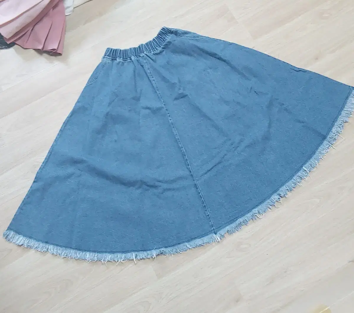 Blue long skirt