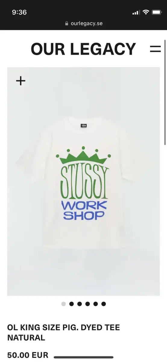 [XL] Stussy Haregasi King Size Tee Natural