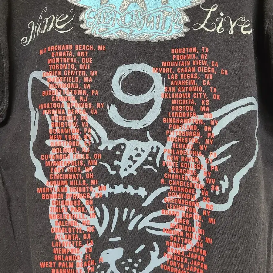 1997 aerosmith nine lives vtg 빈티지티셔츠