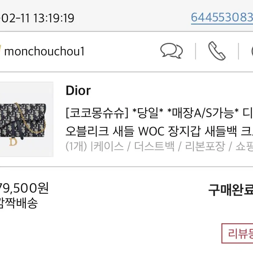 디올 오블리크 새들 woc 크로스백