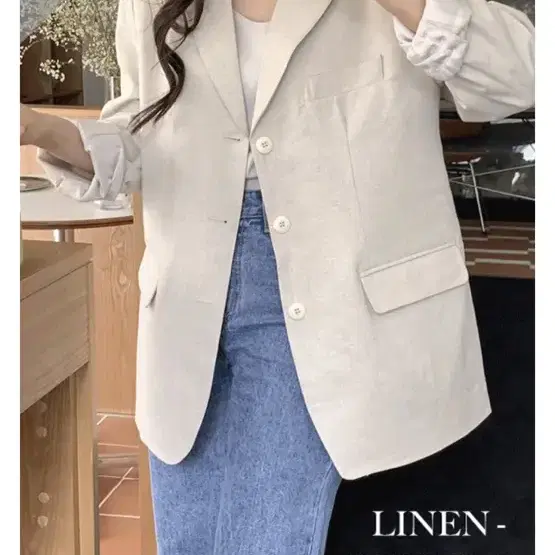 언더비 자체제작[Mayvi] Linen tint 린넨 자켓(내추럴베이지)