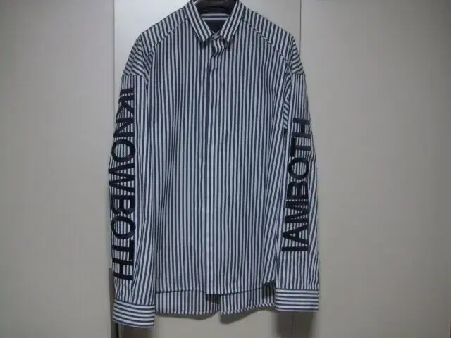 (size 48) JUNJ / Paltering Striped Shirt